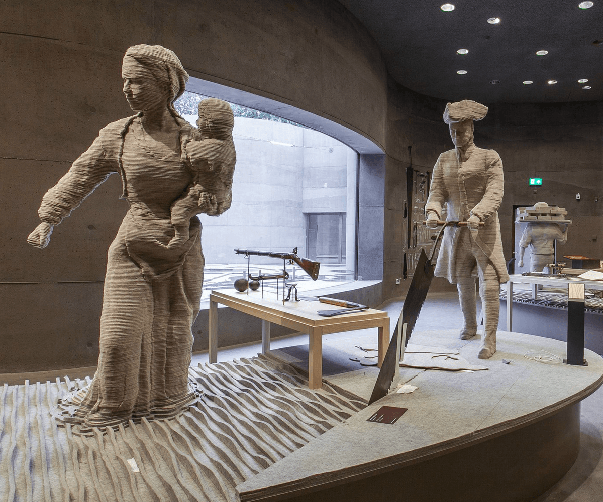Beelden in het Waterlini museum